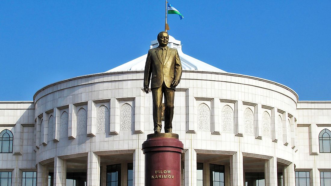 Monument to the first president of Uzbekistan. Editorial credit: Feruz Malik / Shutterstock.com.