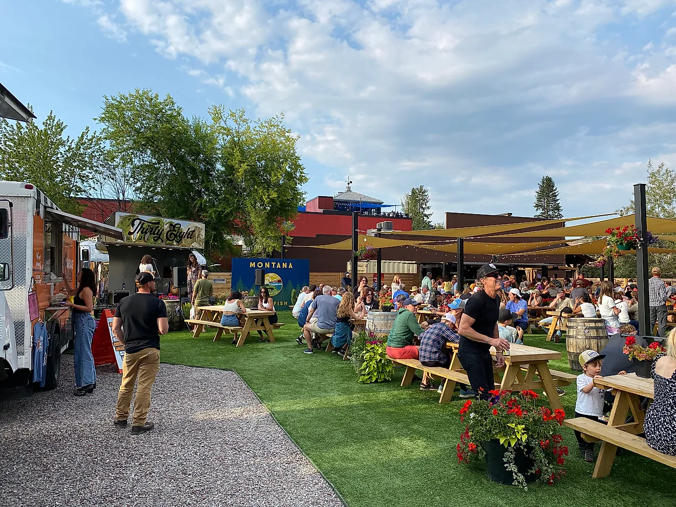 The family-friendly festivities at Whitefish's outdoor venue, Thirty Eight. Photo: Andrew Douglas