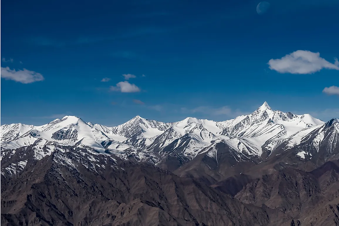 Snow line of the Himalayan Mountains.