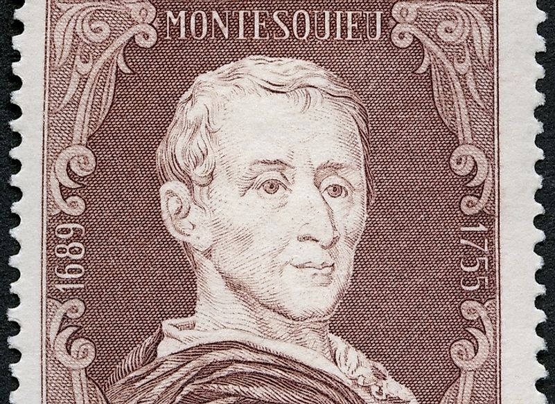Charles-Louis de Secondat is credited as one of the major philosophers of the separation of powers. Editorial credit: Olga Popova / Shutterstock.com.