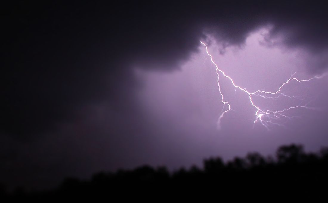Lightning can be intra-cloud, cloud to cloud, or cloud to ground. 
