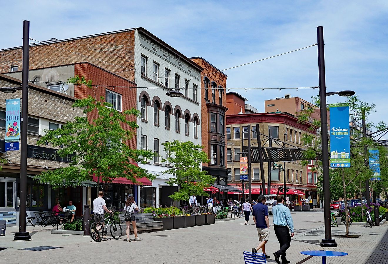 Downtown Ithaca, New York. Image credit Spiroview Inc via Shutterstock