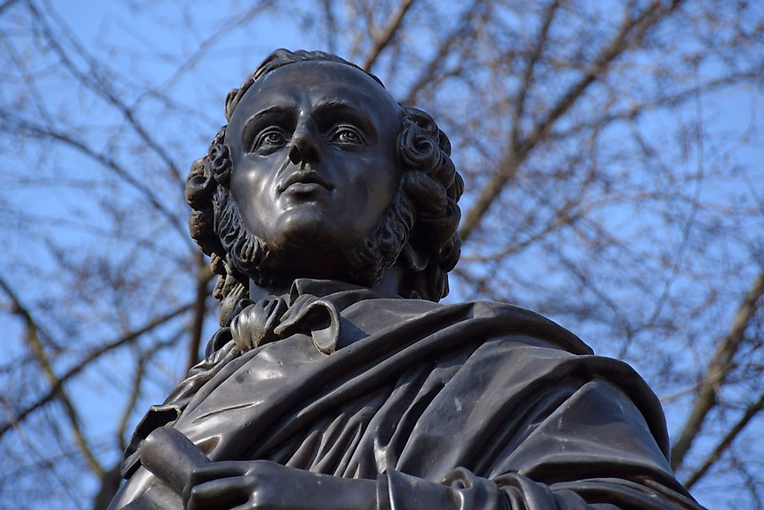 Commemorative statue of Felix Mendelssohn Bartholdy in Leipzig, Germany. 
