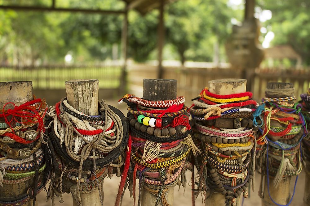 A memorial to children killed during the Cambodian genocide is found in Phnom Penh, Cambodia. 