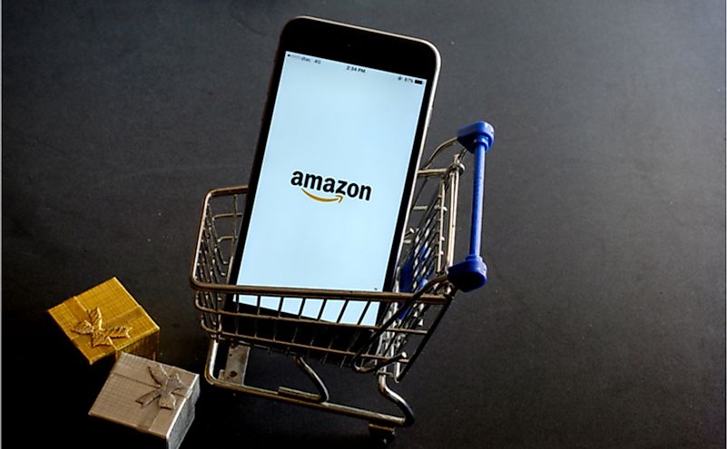 Amazon is one of America's big four technology companies. Editorial credit: mirtmirt / Shutterstock.com
