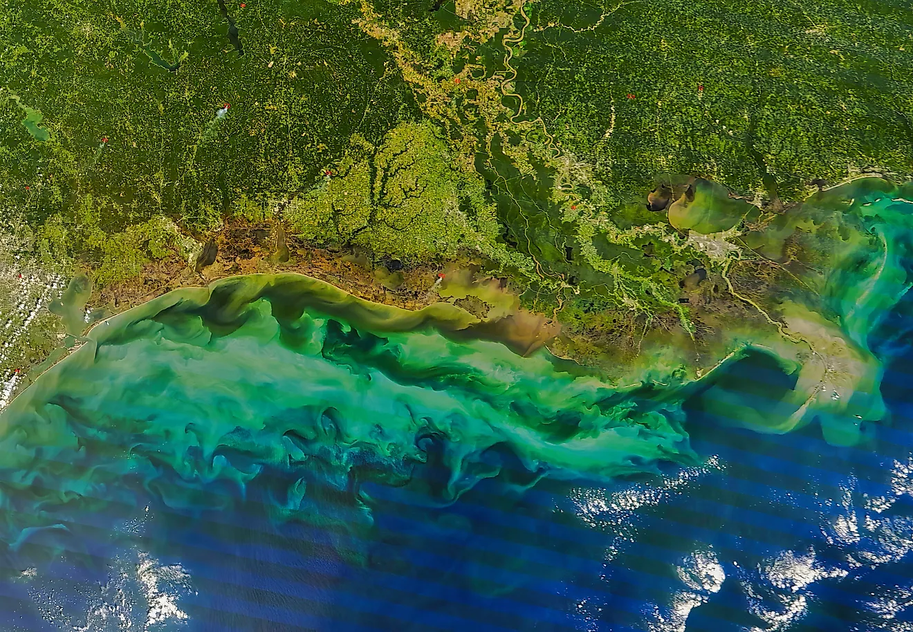 Louisiana coasts shows the impact of Hurricane Ikes powerful storm.