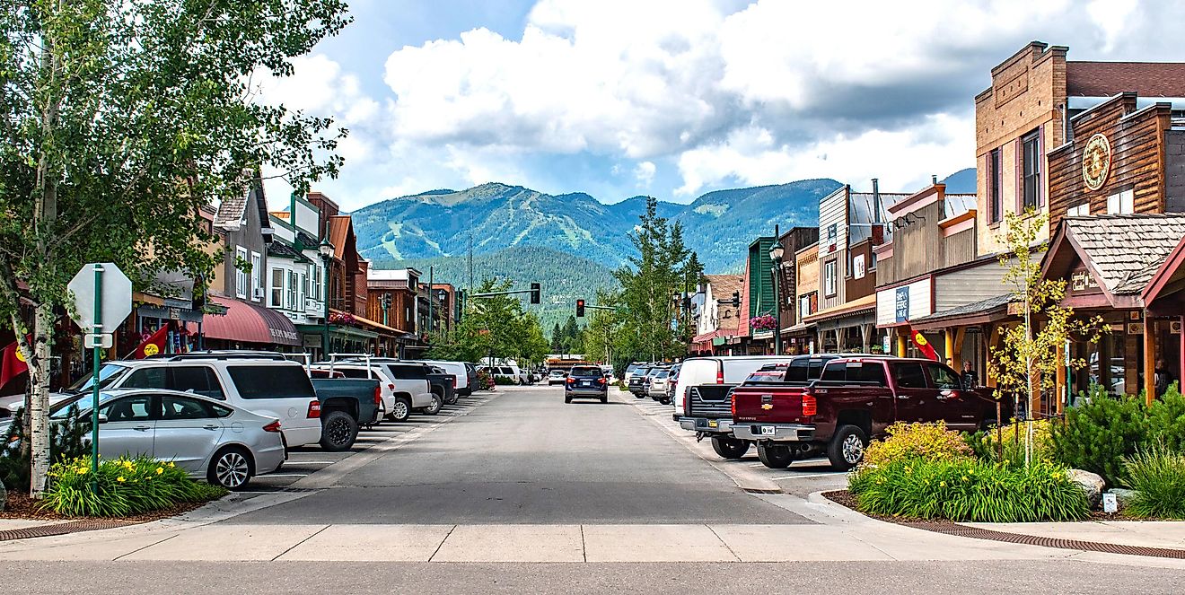 Main Street in Whitefish, Montana. Editorial credit: Beeldtype / Shutterstock.com.