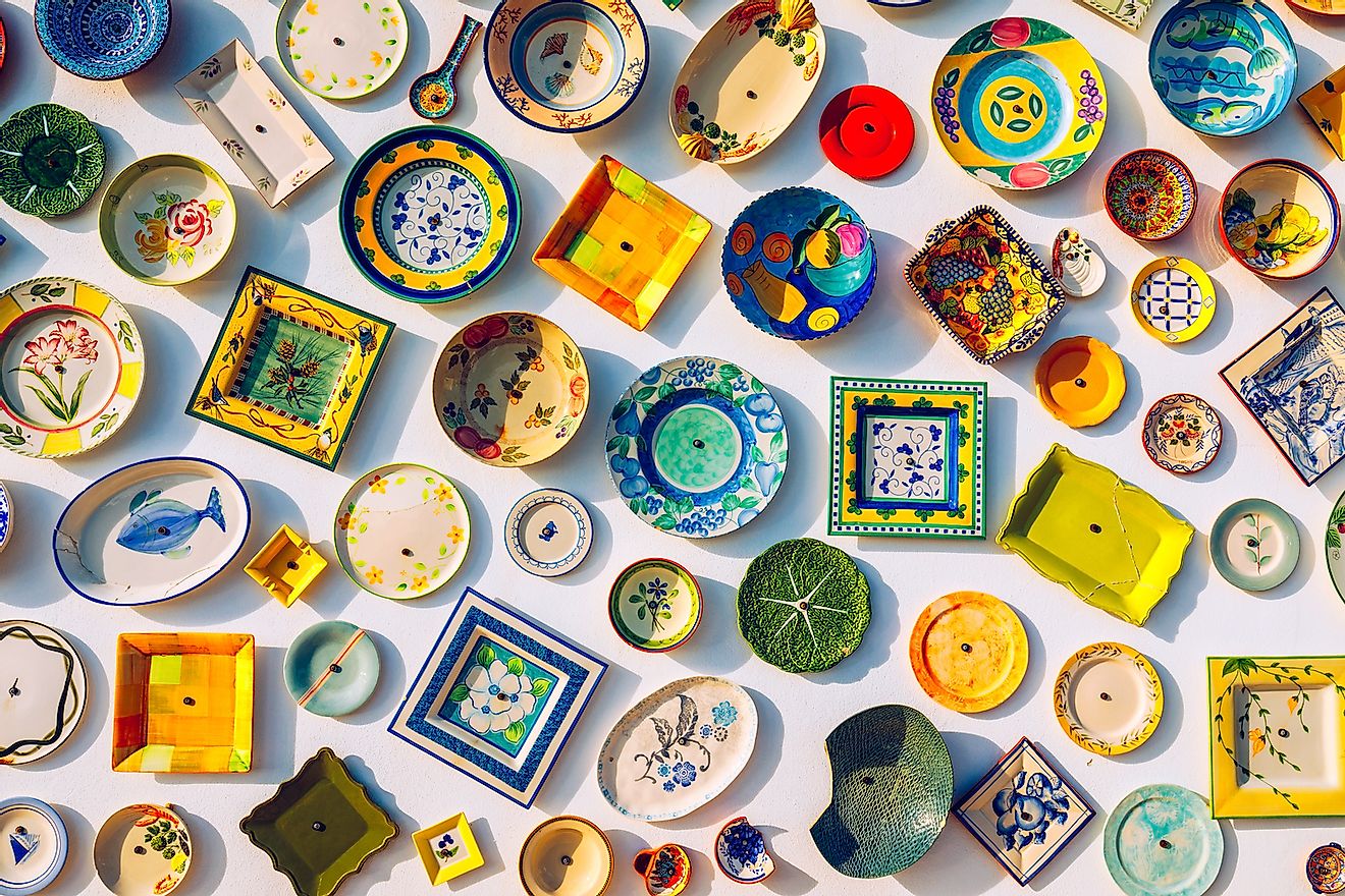 Colorful Portuguese ceramic pottery. Image credit: DaLiu/Shutterstock.com