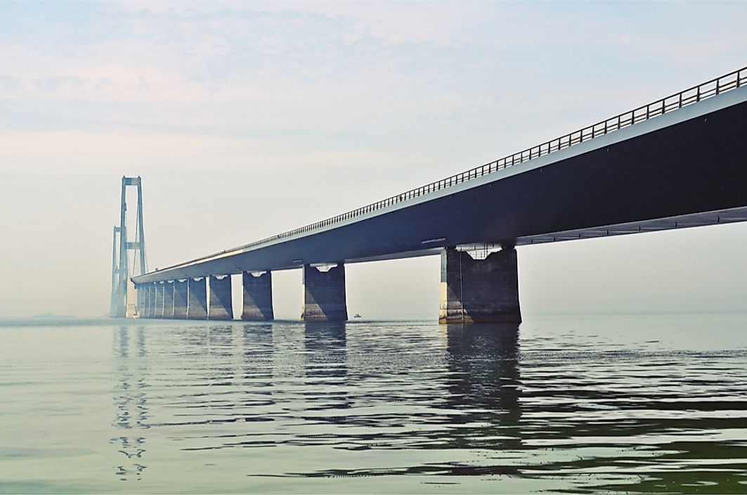 The Great Belt Bridge connects Zealand and Funen, two of Denmark's largest islands.