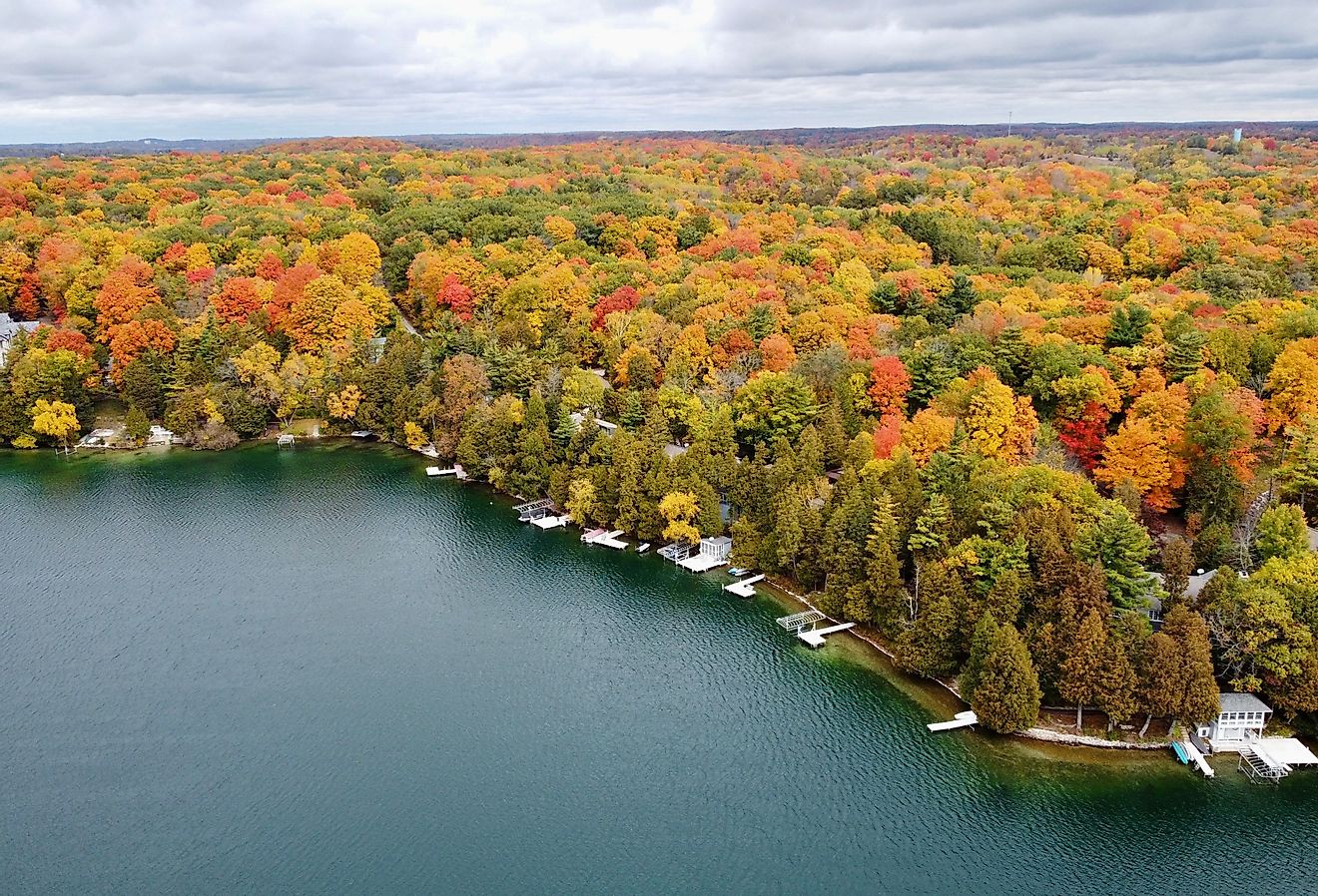 Fall colors in Wisconsin by Elkhart Lake.