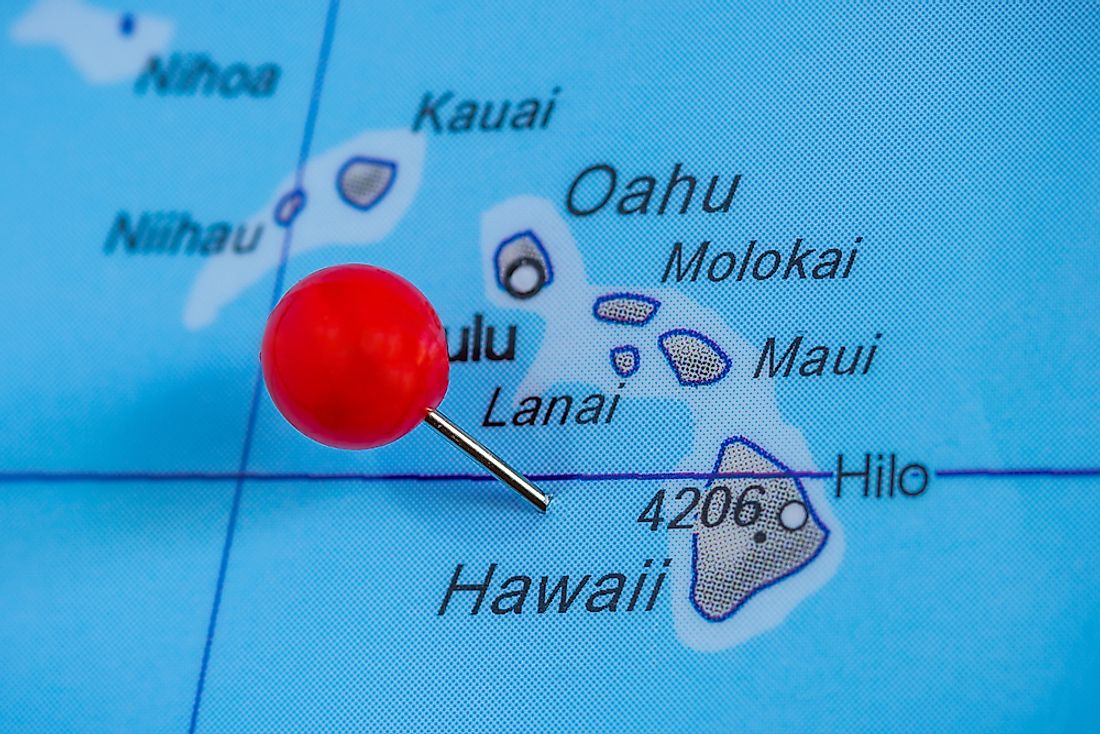 Hawaii is composed of a cluster of 8 main islands and numerous smaller islands.