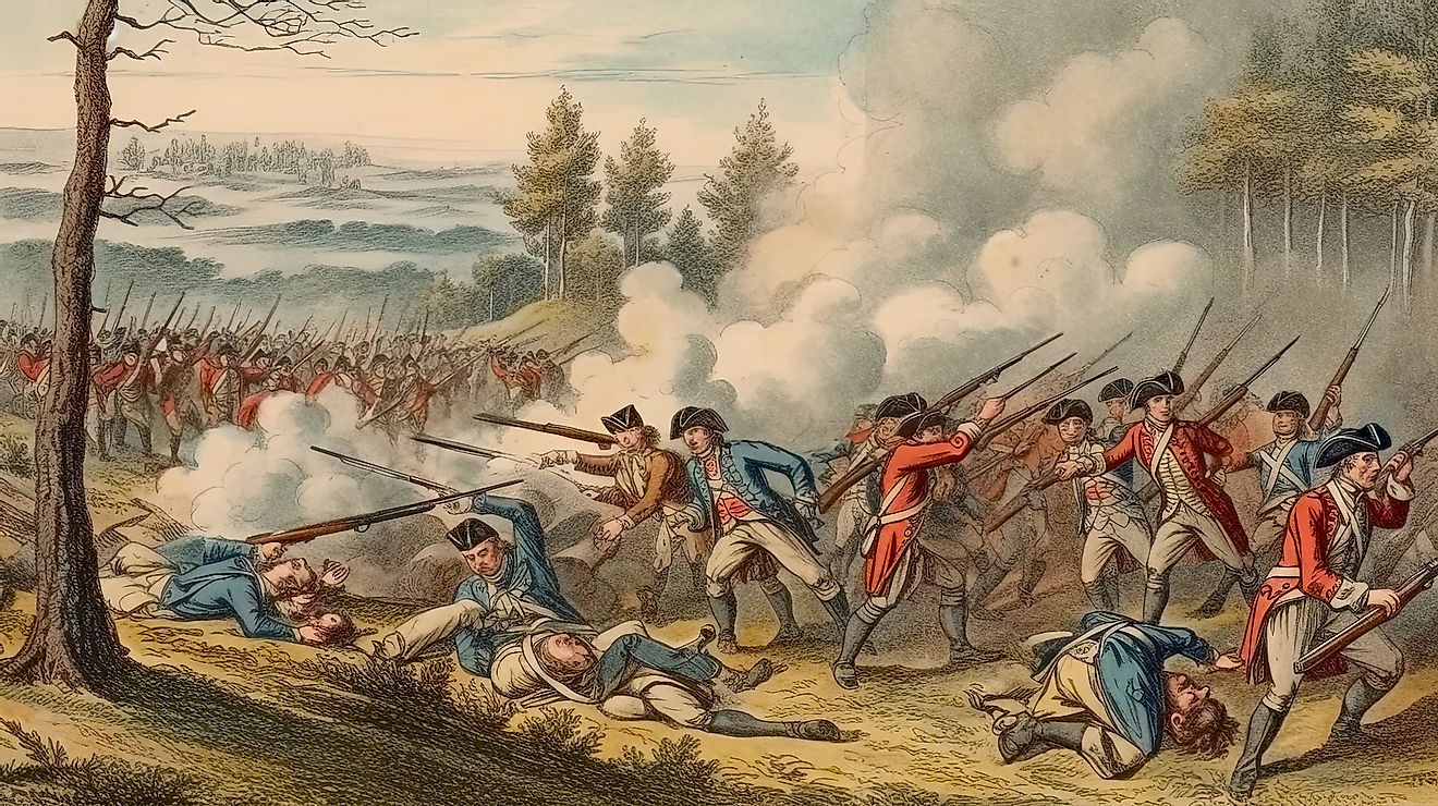 An illustration of the American Revolutionary War.