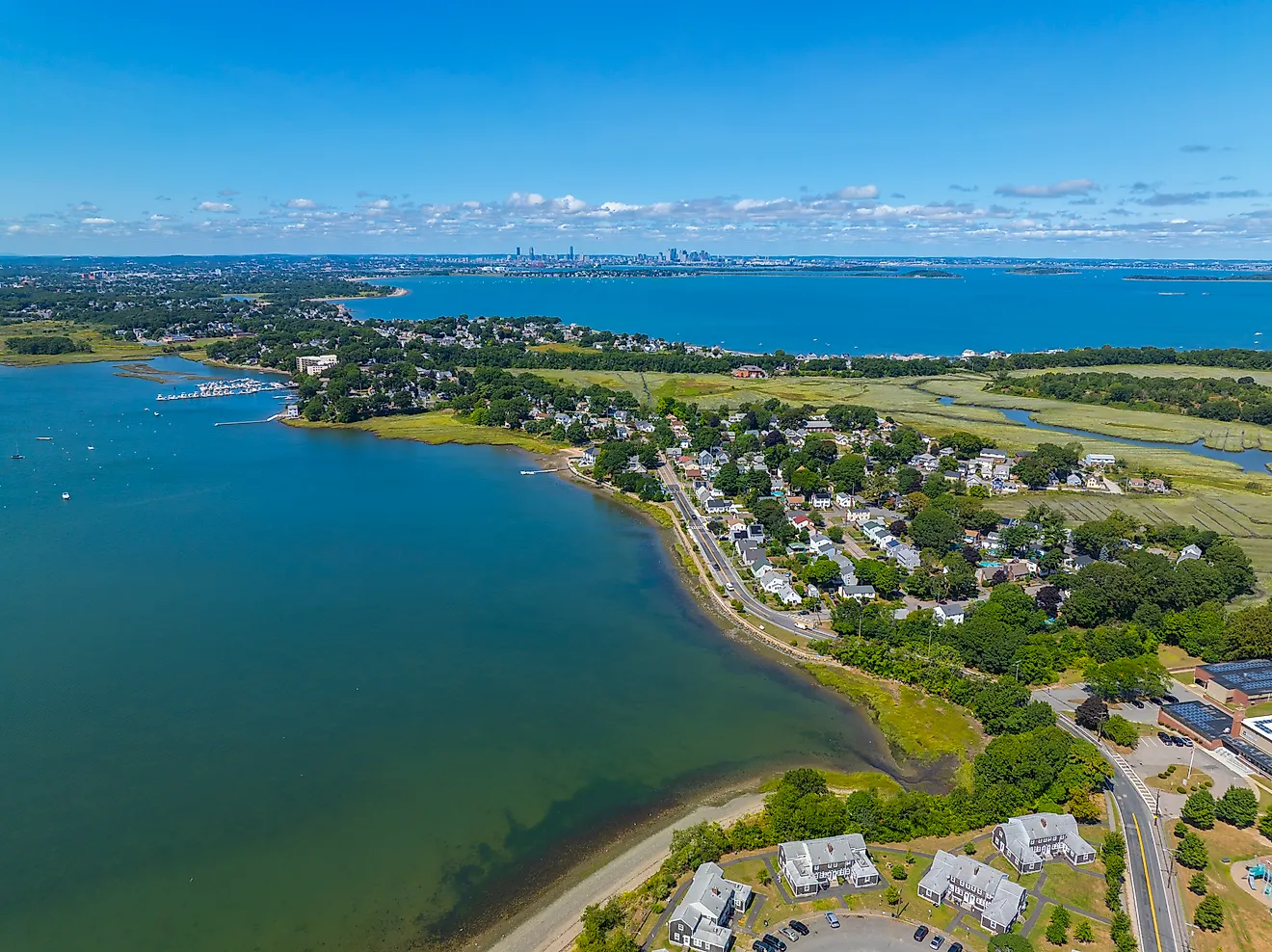 Aerial view of Adams, MA. 
