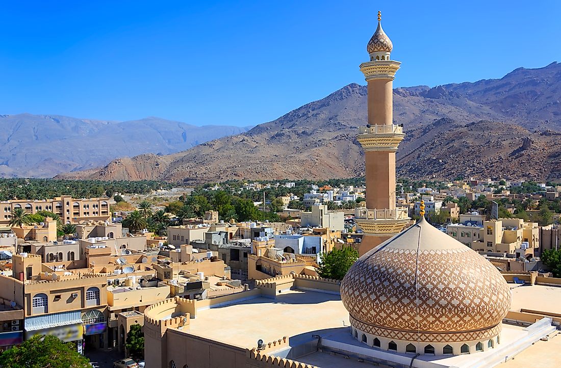 A panoramic view of Nizwa, Oman. 