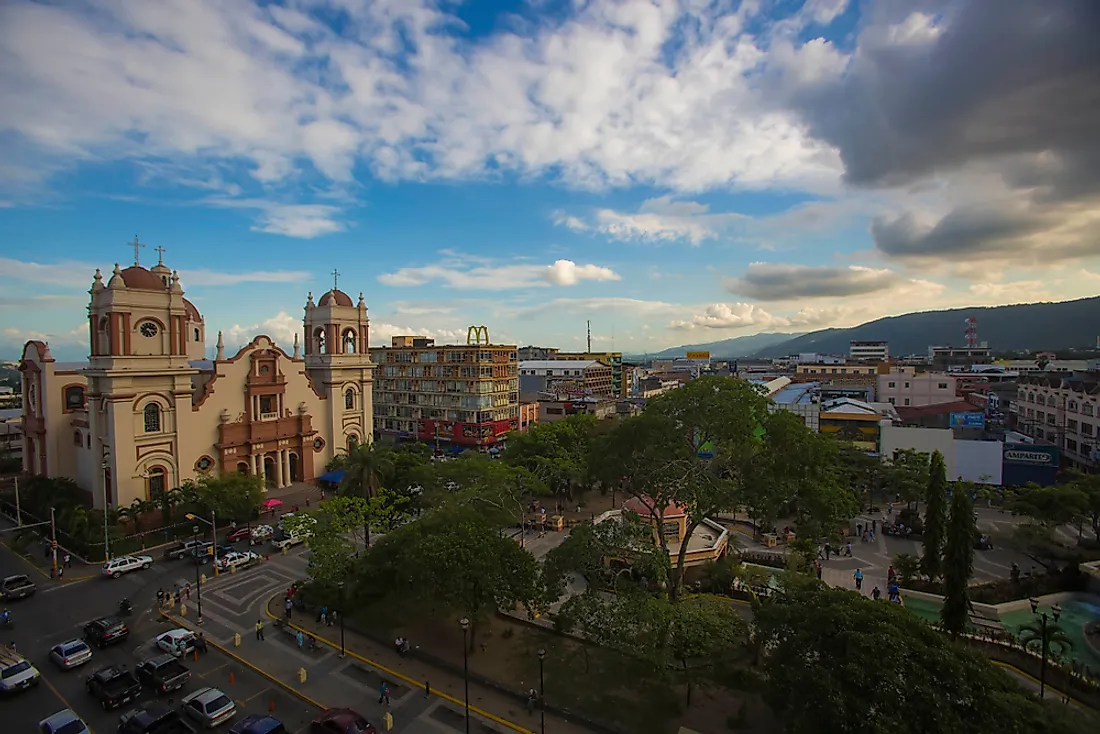 A Christian church in San Pedro Sula, Honduras. Editorial credit: juanluisdiazsocci / Shutterstock.com. 