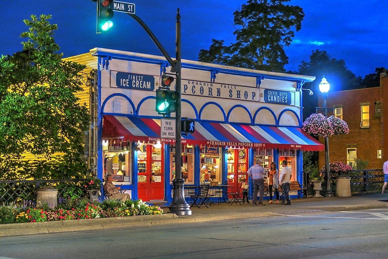 The Popcorn Shop in Chagrin Falls, Ohio. Editorial credit: Lynne Neuman / Shutterstock.com