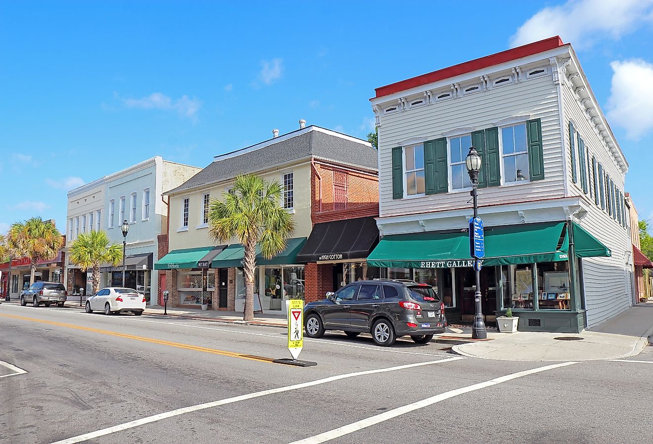 Downtown street in Beaufort, South Carolina. Image credit Stephen B. Goodwin via Shutterstock