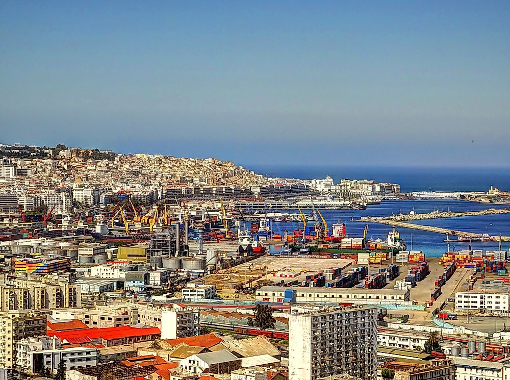 The port of Algiers, Algeria.