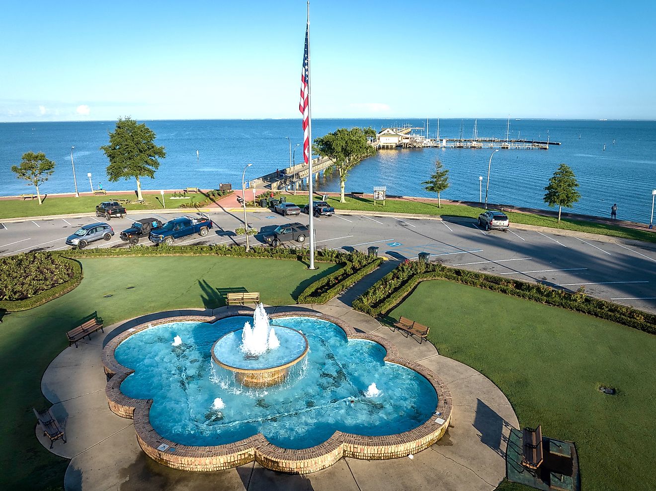 Aerial view Fairhope, Alabama.