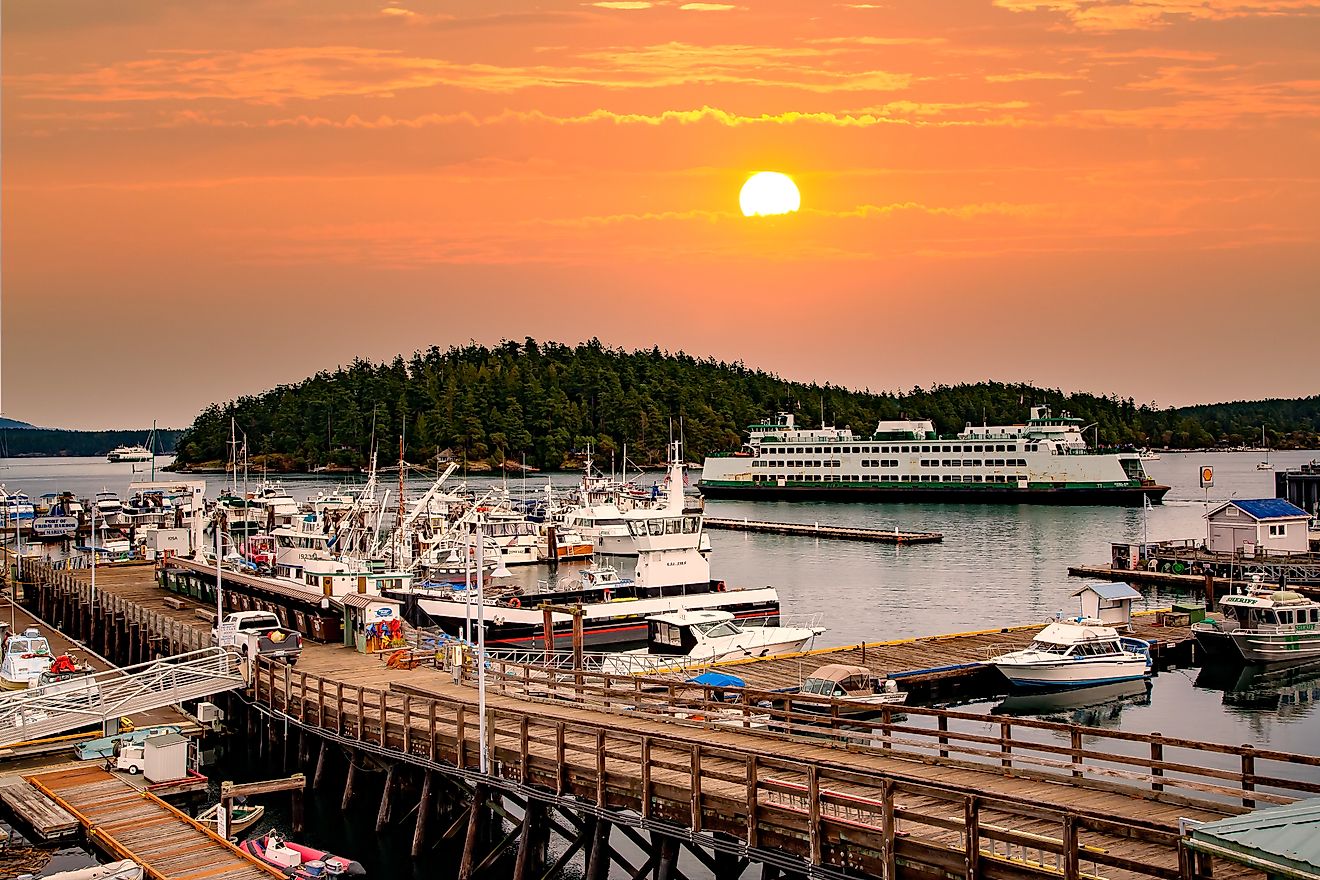 Friday Harbor, San Juan Island, Washington. Editorial credit: Bob Pool / Shutterstock.com.