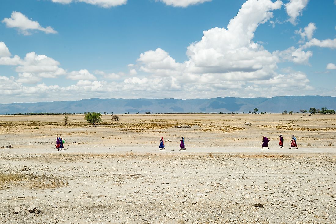 A dry area in Tanzania. 
