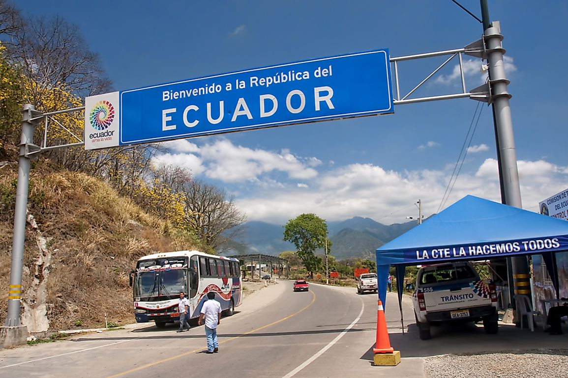 The Peru-Ecuador border. Editorial credit: Ryszard Stelmachowicz / Shutterstock.com. 