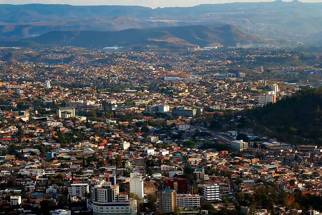 A view of downtown Tegucigalpa.