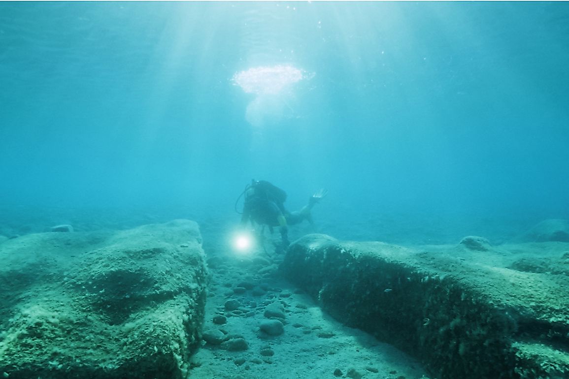 Shipwrecks are common underwater archeology sites, along with sunken cities and ports. 