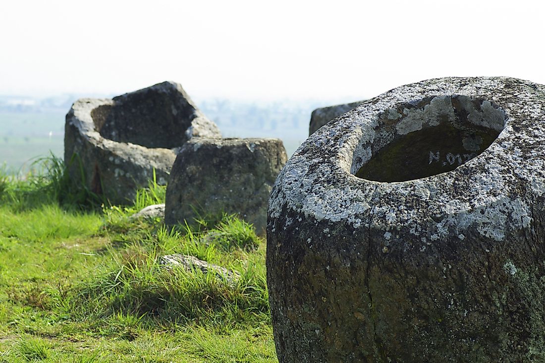 The Plain of Jars features remnants from the Laotian Civil War. 