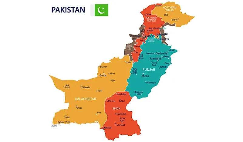 Map of Pakistan divisions.