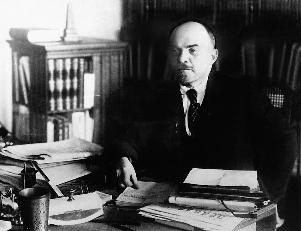 Vladimir Lenin, who is said to have popularized political vanguardism. 