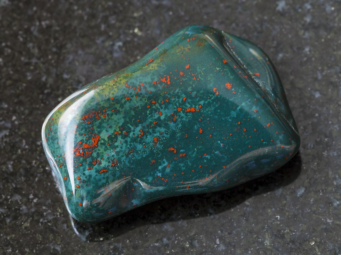 Heliotrope (bloodstone) gem stone.