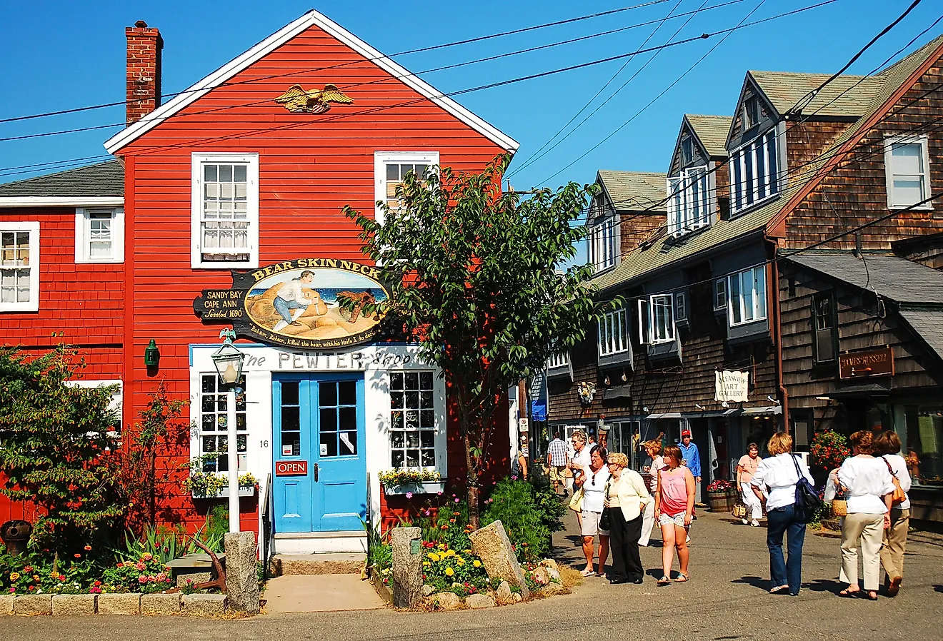 Historic gallery in Rockport, Massachusetts. Image credit James Kirkikis via Shutterstock