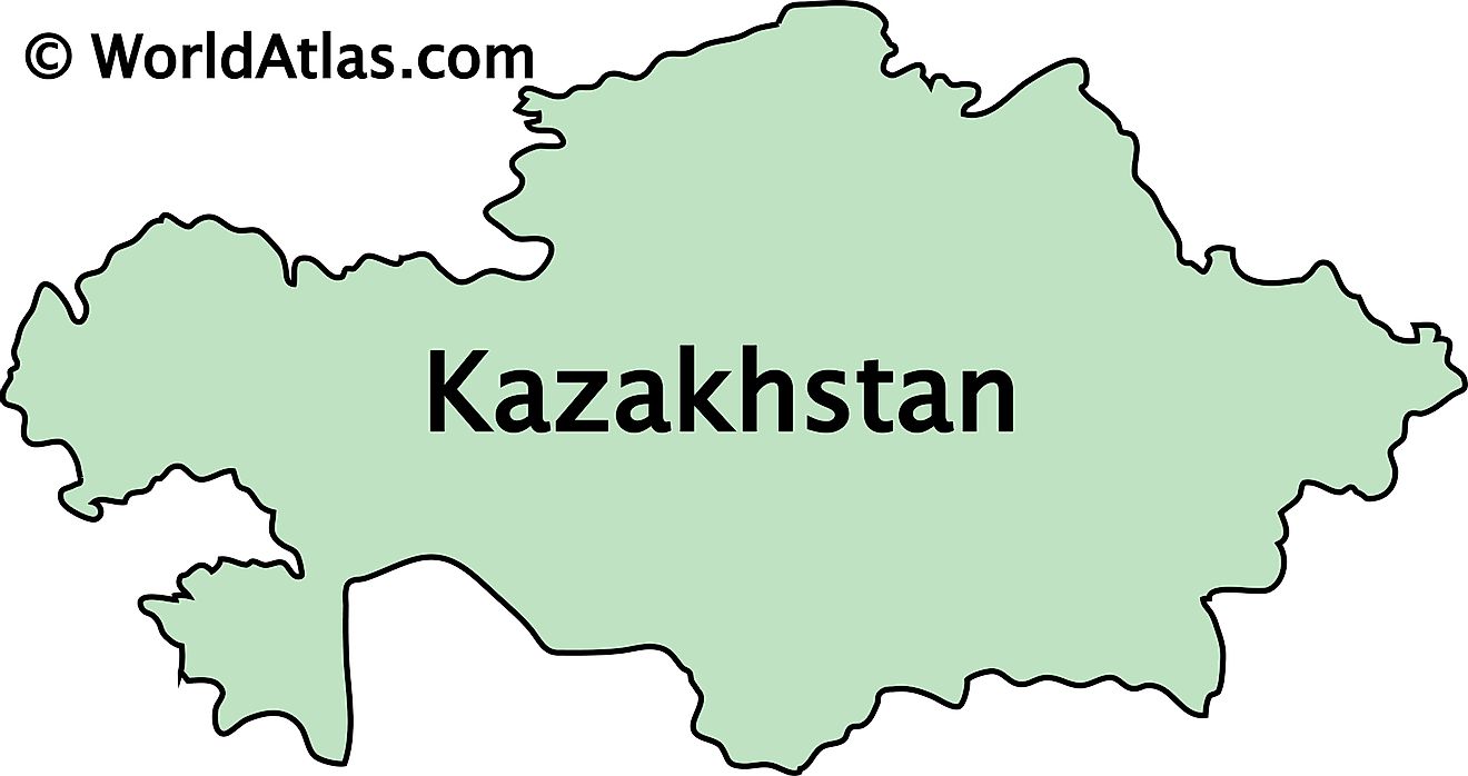 Outline Map of Kazakhstan
