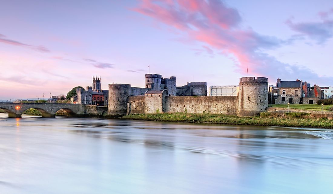 King John's Castle on King's Island in Limerick, Ireland.