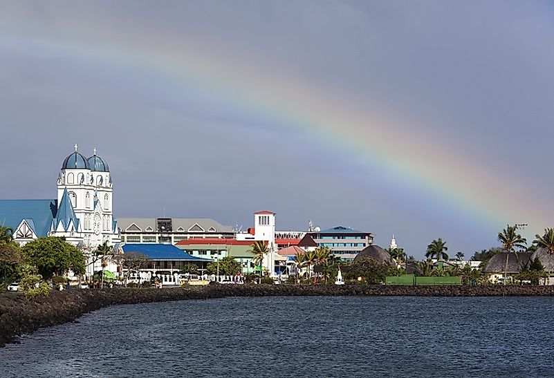 Apia, Samoa's capital and largest city, is on the country's second largest island, Upolu.