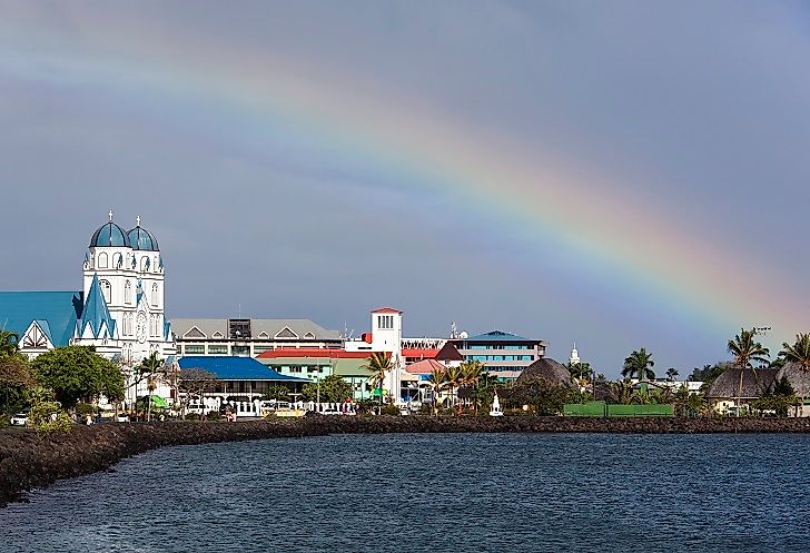 Apia, Samoa's capital and largest city, is on the country's second largest island, Upolu.