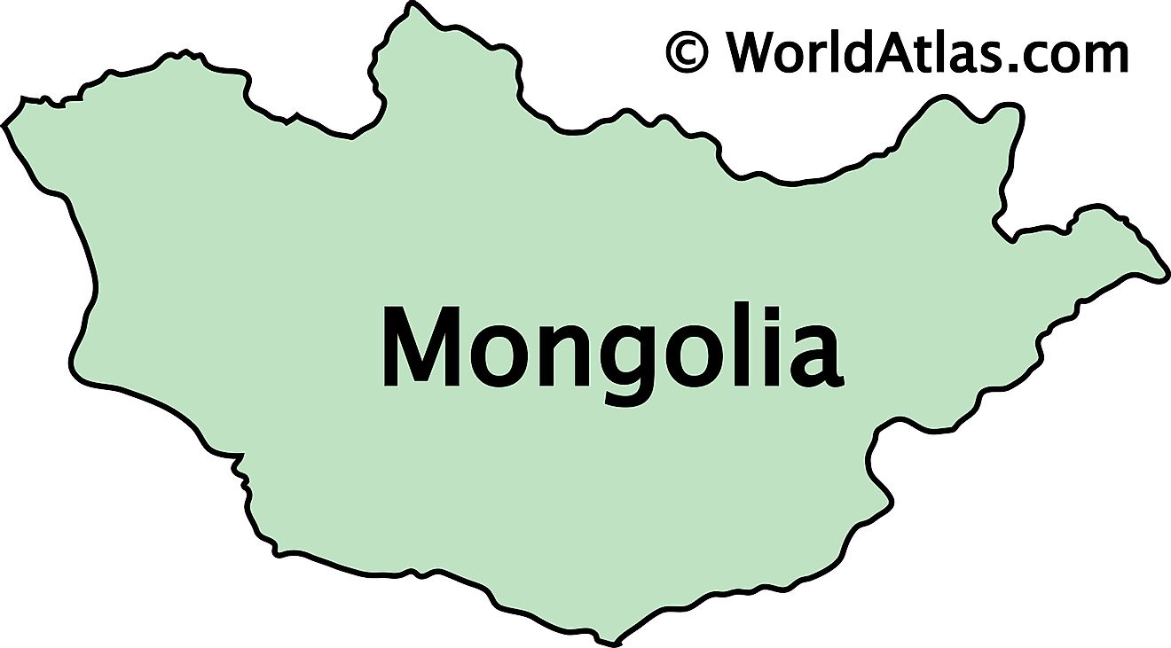 Outline Map of Mongolia