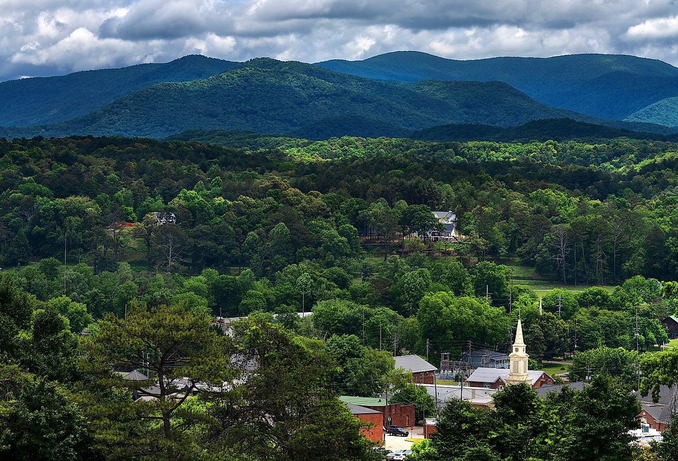 Overlooking the Georgia mountain town of Ellijay.