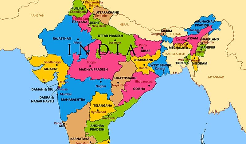 India has 29 states and 7 union territories. 