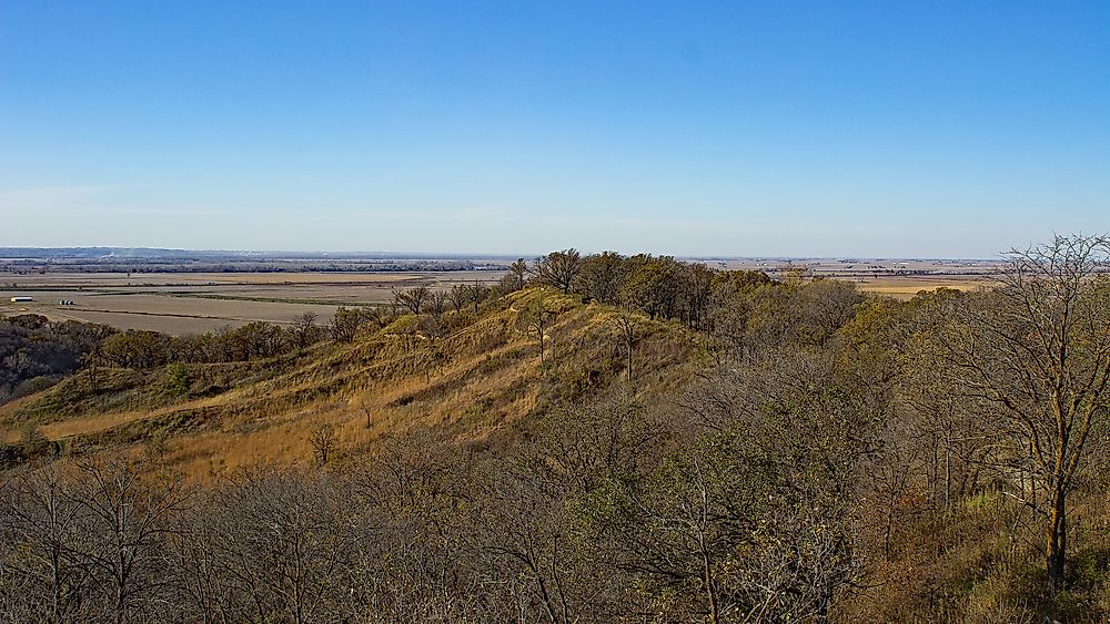 The Loess Hills site has unique landforms and native vegetation. 