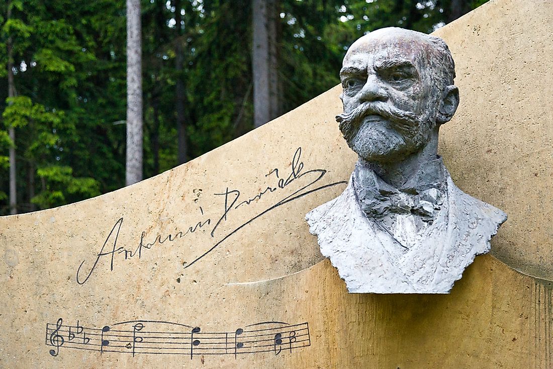 A bust of Antonin Dvorak in the Czech Republic. Editorial credit: kaprik / Shutterstock.com. 