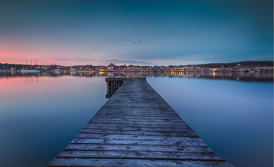 A boardwalk in the Aland Islands.
