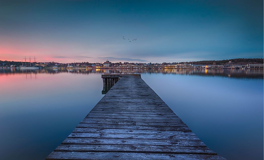 A boardwalk in the Aland Islands. 