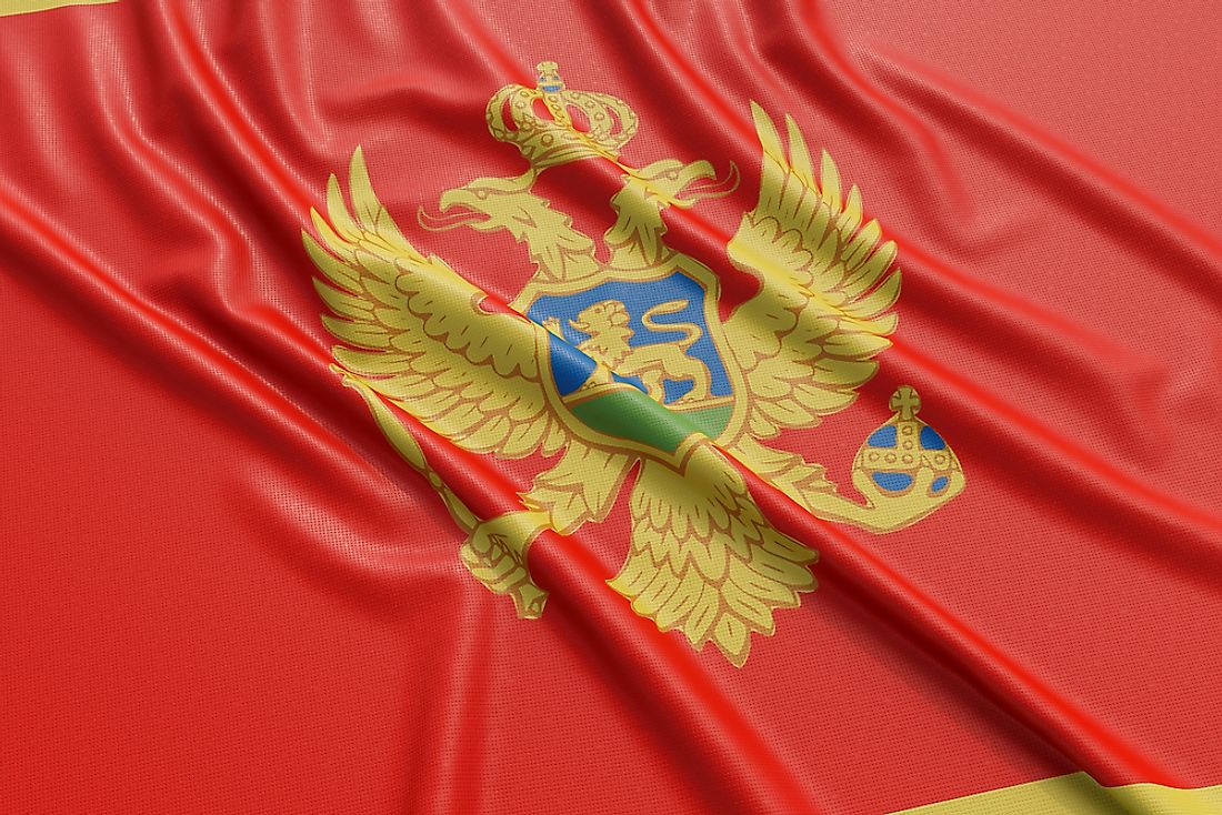 The flag of Montenegro. 