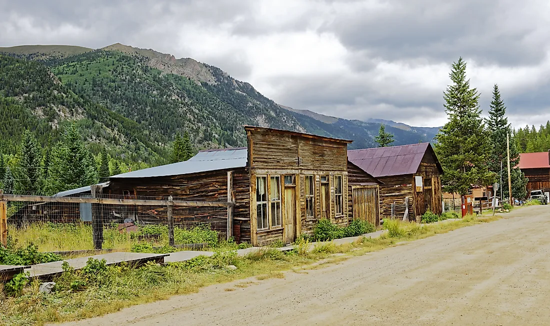 The shuttered facades of St. Elmo, Colorado. 