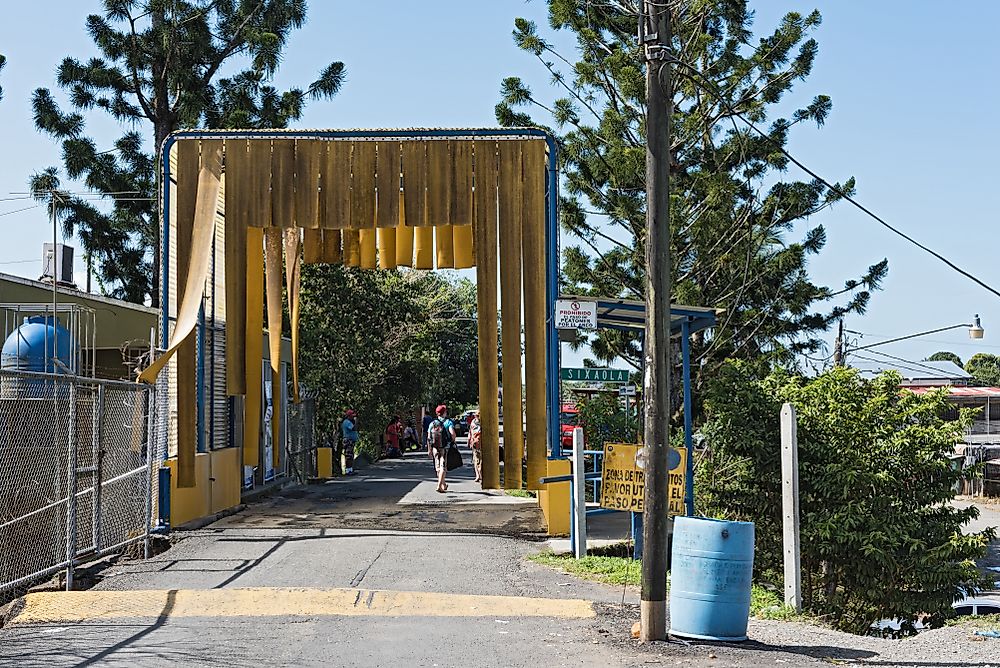 Border crossing from Sixola, Costa Rico to Panama.  Editorial credit: Rainer Lesniewski / Shutterstock.com