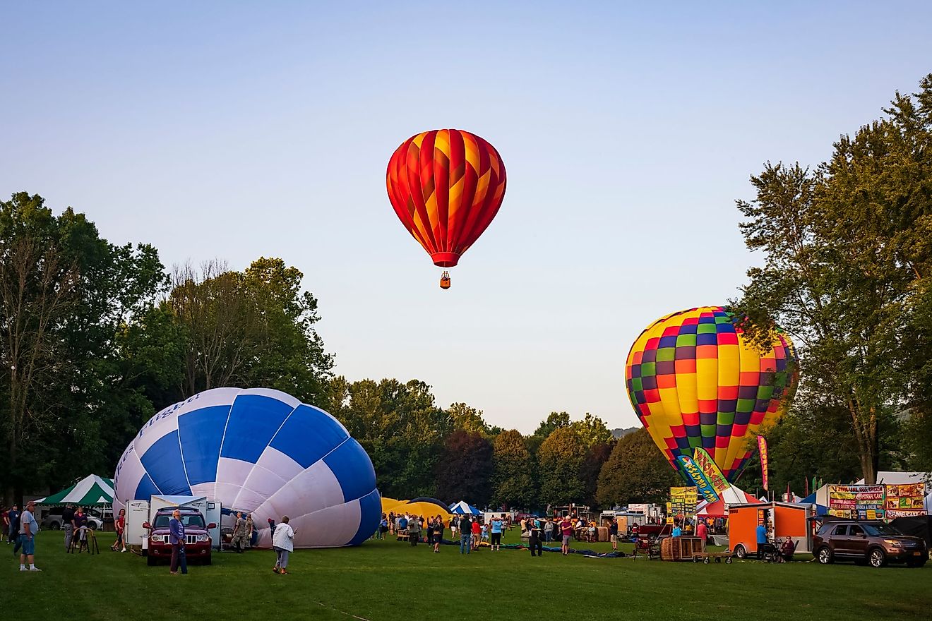 The annual Spiedie Fest and Balloon Rally Expo in Binghamton, New York. Editorial credit: JWCohen / Shutterstock.com