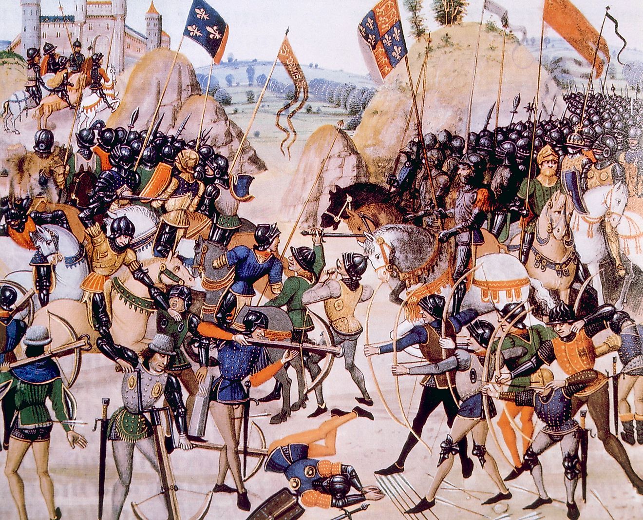 The Battle of Crecy during the Hundred Years' War.