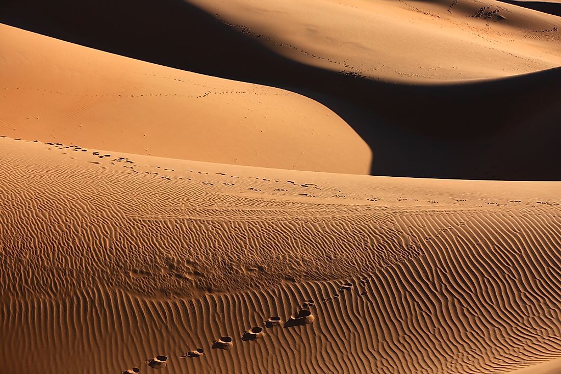 The Ordos Desert in Mongolia. 